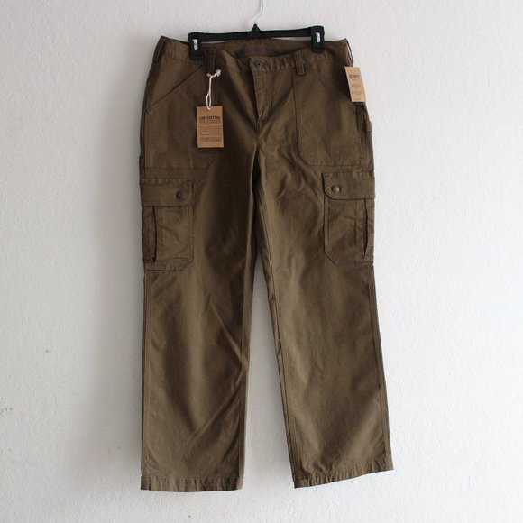 Duluth Trading Co Women's Duluthflex Firehose relaxed fit pants size 12 - Picture 1 of 10